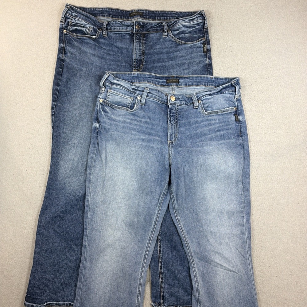 Silver Jeans Co. Suki Slim Boot Jeans Size 20Denim Women Lot of 2